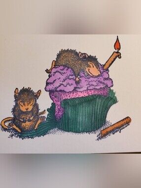 HOUSE MOUSE rubber Stamp